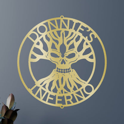 Skull Family Tree Personalized Gifts - Custom Metal Sign