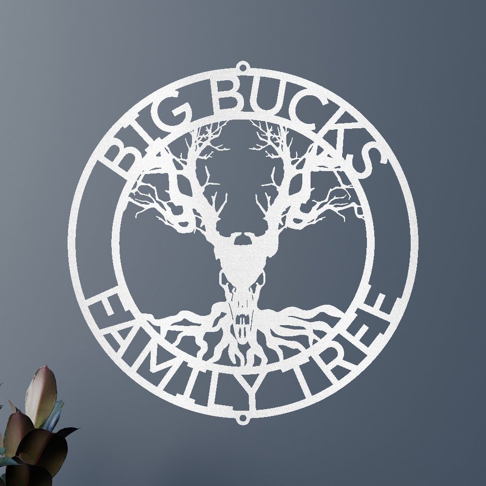 Skull Tree Sign - Custom Metal Sign, Housewarming/Christmas Gift, Family Letter