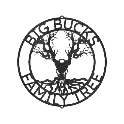 Skull Tree Sign - Custom Metal Sign, Housewarming/Christmas Gift, Family Letter