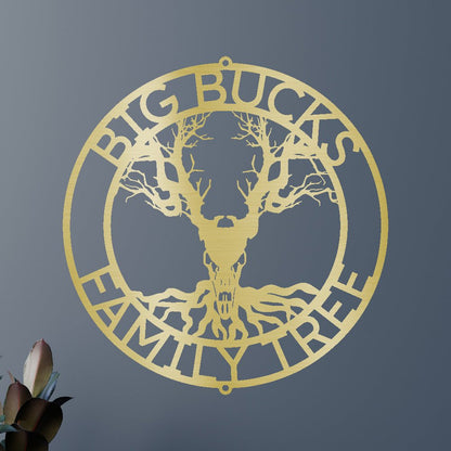 Skull Tree Sign - Custom Metal Sign, Housewarming/Christmas Gift, Family Letter