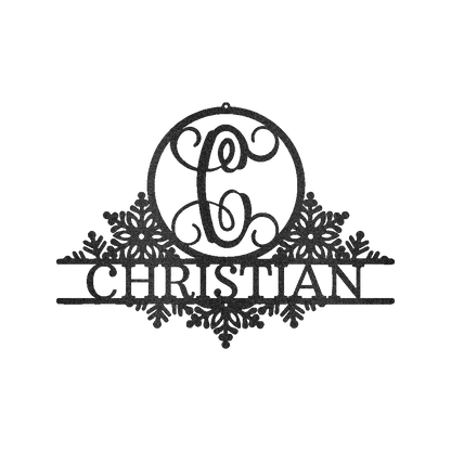 Snowfall Sign - Custom Metal Sign, Christmas Gift