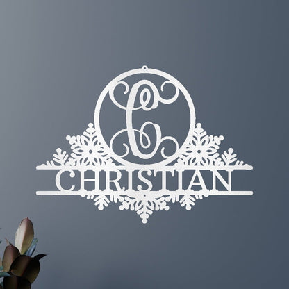 Snowfall Sign - Custom Metal Sign, Christmas Gift