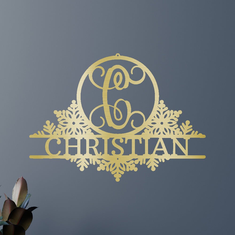 Snowfall Sign - Custom Metal Sign, Christmas Gift