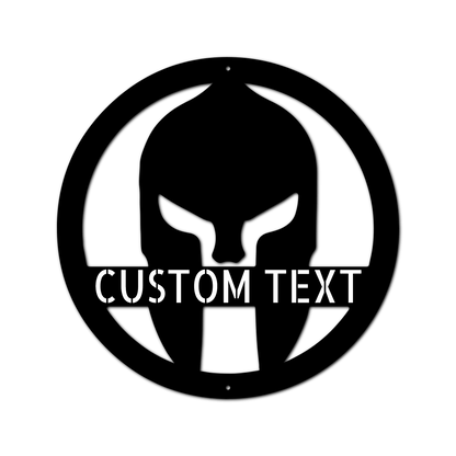 Spartan Helmet Personalized Gifts - Custom Metal Sign