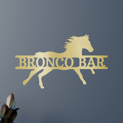Sprinting Horse Personalized Gifts - Custom Metal Sign