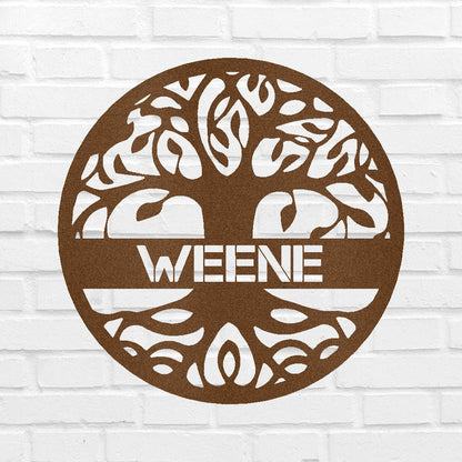 Tree of Life Sign - Custom Metal Sign, Family Tree, Wedding Present