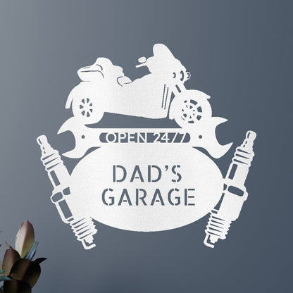 Trike Mechanic Garage Personalized Gifts - Custom Metal Sign