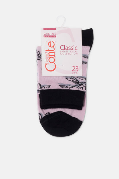 Conte Cotton Socks Classic - 435 Flowers With Shadow