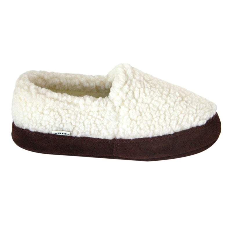 Polar Feet Kids' Perfect Mocs White Berber