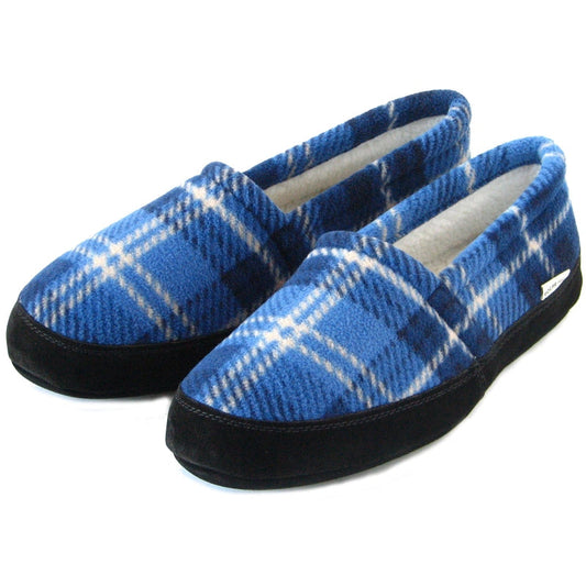 Polar Feet Men's Perfect Mocs Blue Flannel