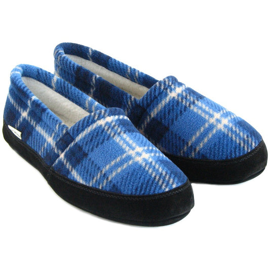 Polar Feet Men's Perfect Mocs Blue Flannel