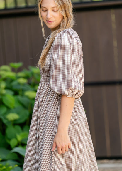 Kayleen Gingham Maxi Dress