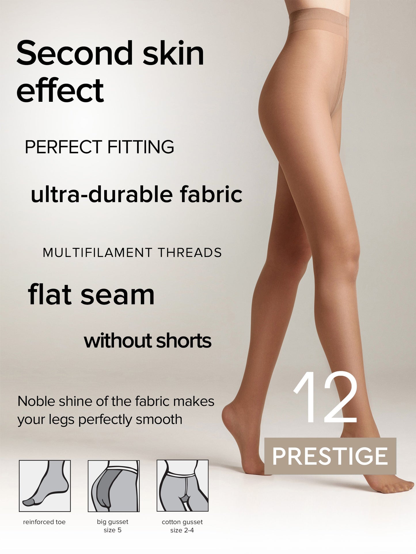 Tights Conte Prestige 12 Den - Sheer to Waist Noble Shine