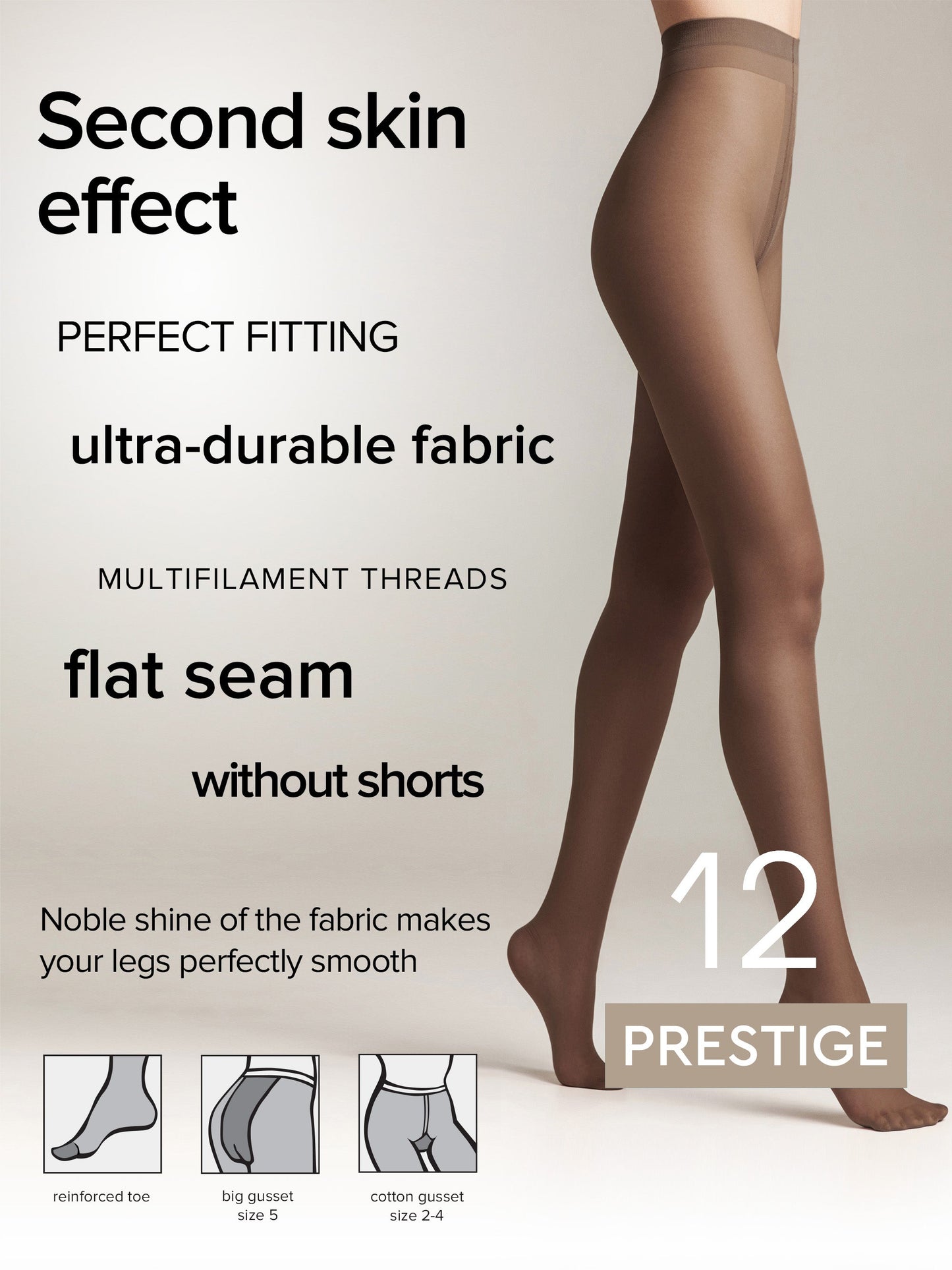 Tights Conte Prestige 12 Den - Sheer to Waist Noble Shine
