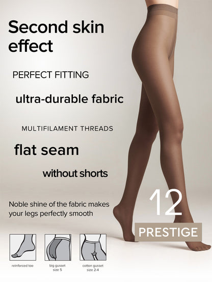 Tights Conte Prestige 12 Den - Sheer to Waist Noble Shine