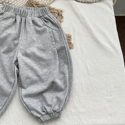 Baby Solid Color Loose Spring Autumn Baby Trousers