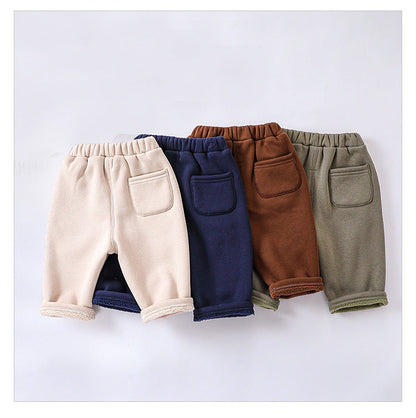 Infant Baby Girls 4-Colors Velvet-In Winter Pants