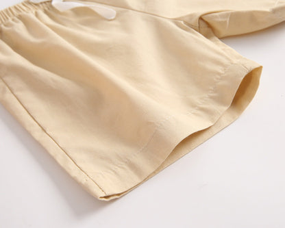 Baby Boy Animal Print Short-Sleeved Top Combo Shorts Sets In Summer