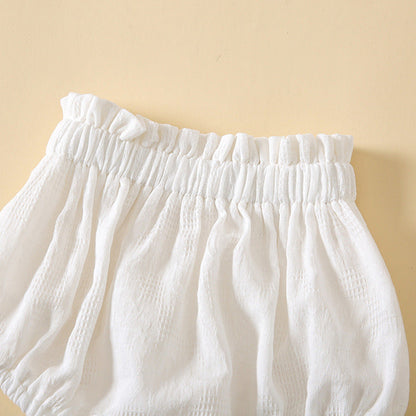 Baby Boys And Girls Cute Print Pattern Short Pants With Buttons