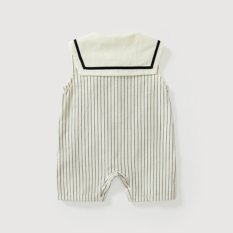 Summer Arrival Baby Unisex Sleeveless Cute Striped Pattern Rompers