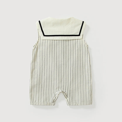 Summer Arrival Baby Unisex Sleeveless Cute Striped Pattern Rompers