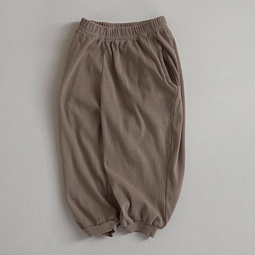 Children Summer Unisex Solid Color Thin Breathable Pants Casual Kids Trousers