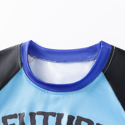 MyKids-USA Spring and Autumn Baby Boys Astronaut Cartoon Pattern Long Sleeves Casual Pajama Set