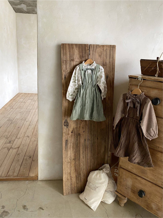 Baby Girls Solid Color Vintage Camisole Princess Dress