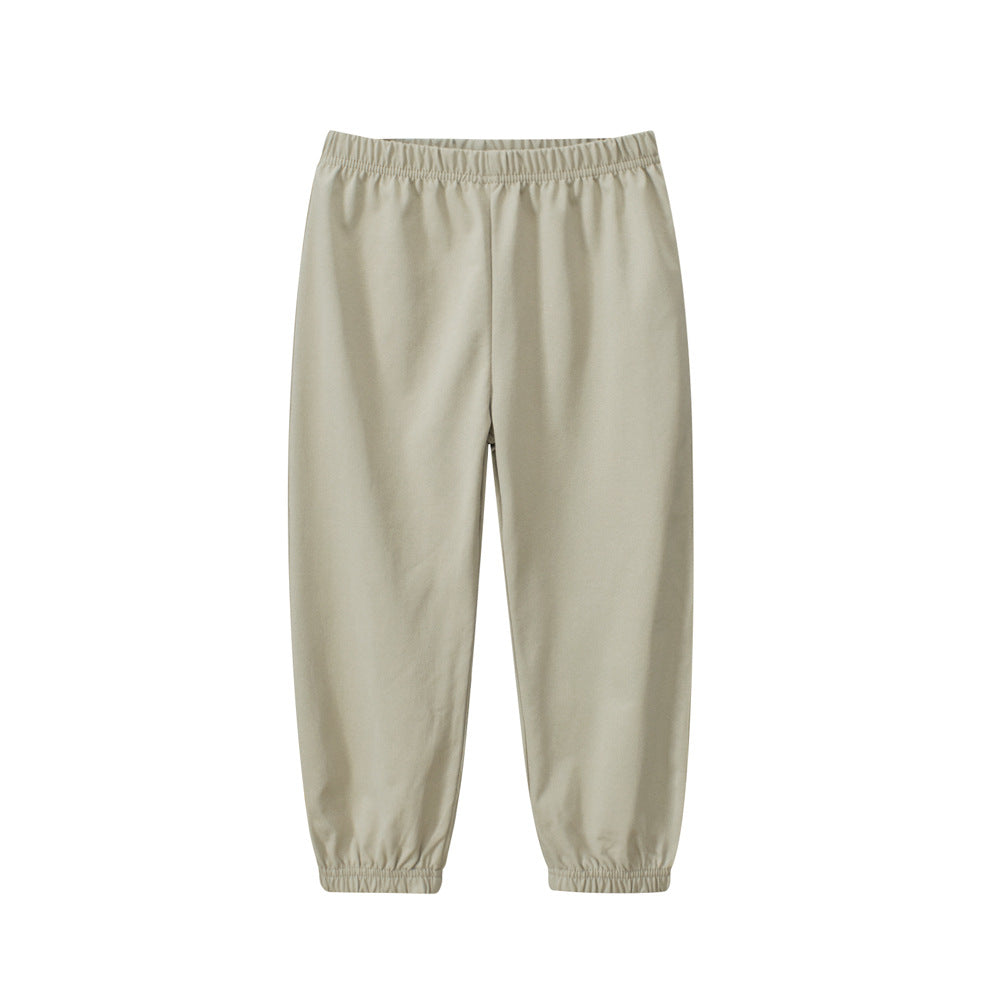 Children’s Summer Boys’ Solid Color Thin Breathable Pants – Casual Kids Trousers