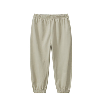 Children’s Summer Boys’ Solid Color Thin Breathable Pants – Casual Kids Trousers