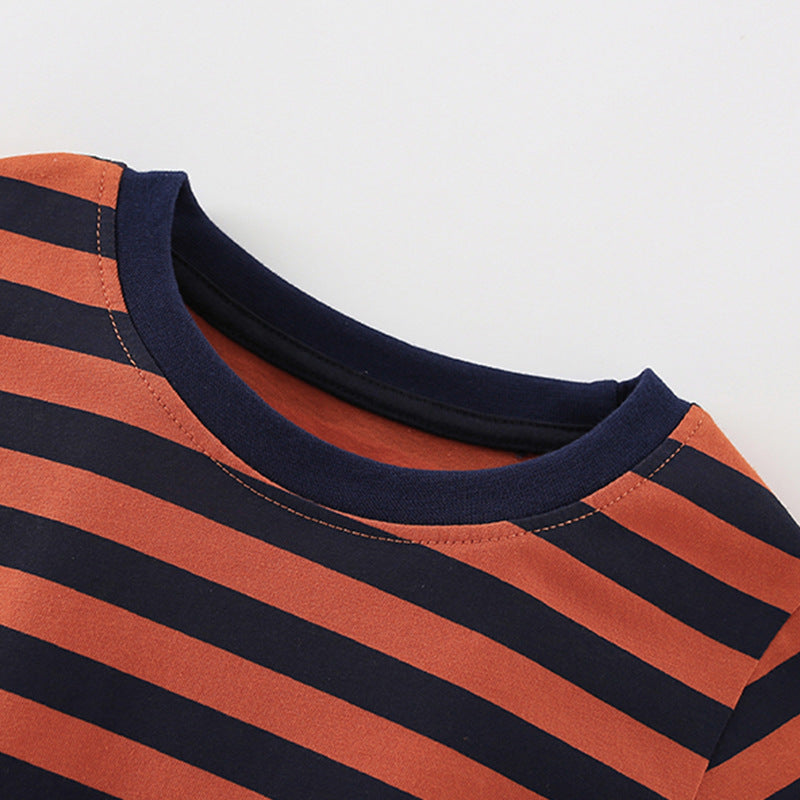 Summer Baby Kids Striped Pattern T-shirt and Shorts Clothing Set for Boys