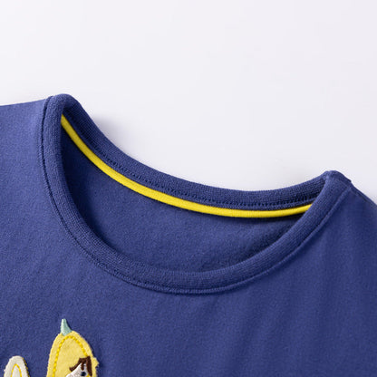 Summer Pure Cotton Dancers Cartoon Pattern Short Sleeves Dress for Stylish Girls