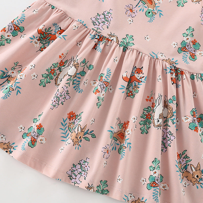 Summer Arrival Floral Pattern Sleeveless Cute Dress for Stylish Girls