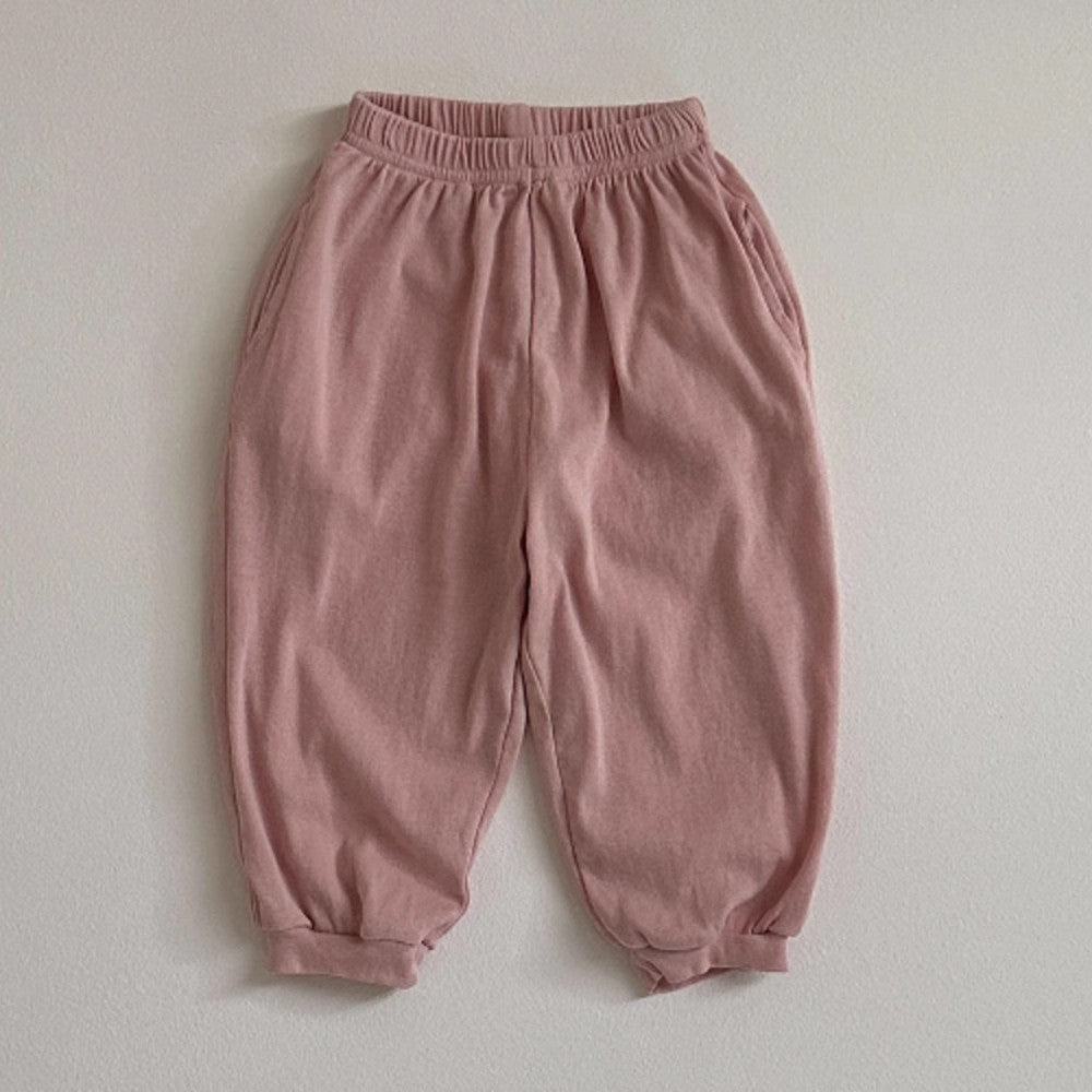 Children Summer Unisex Solid Color Thin Breathable Pants Casual Kids Trousers