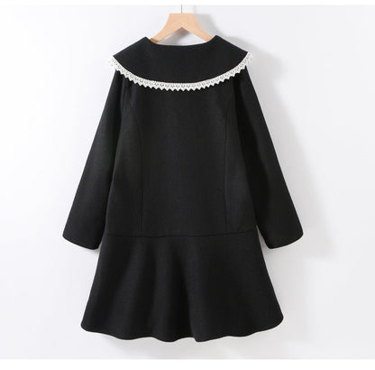 Girls White Shirts Top Double Breasted Cardigan Argyle Sleeveless Dress Sets