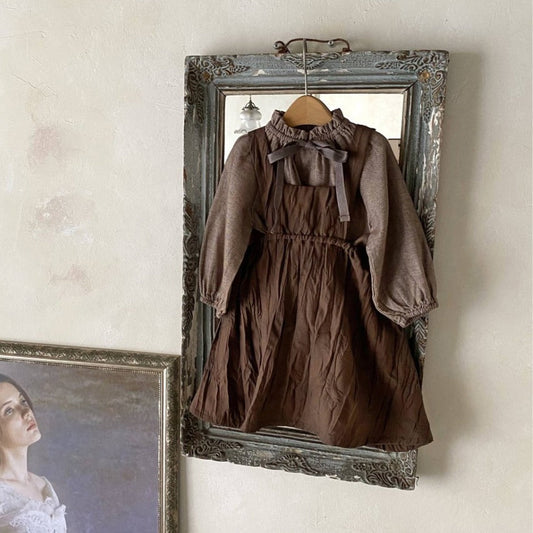 Baby Girls Solid Color Vintage Camisole Princess Dress