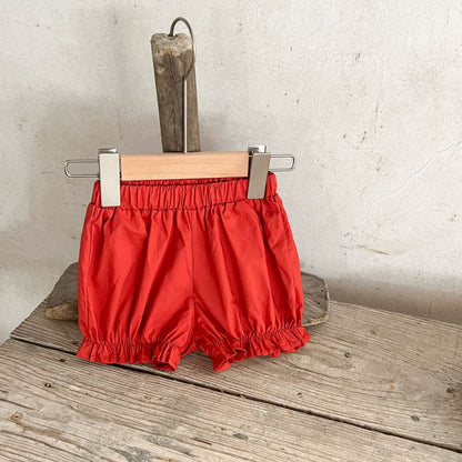 Summer Baby Kids Girls Comfortable Cherry Pattern Strap Top And Solid Shorts Clothing Set