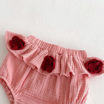 Summer Hot Selling Baby Girls Sleeveless Plaid Pattern Top Vest and Bloomers Clothing Set