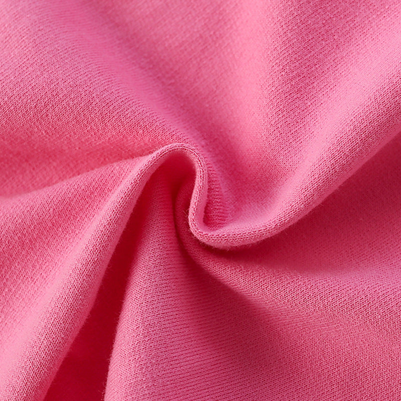 Summer Baby Kids Heart Shaped Butterfly Pattern Top and Pink Shorts Clothing Set for Girls