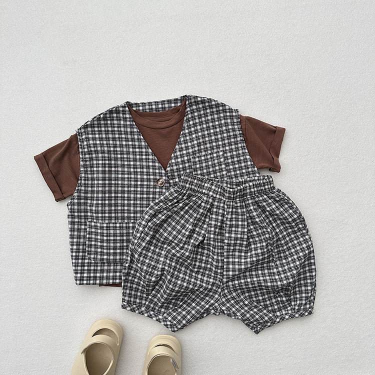 Summer Hot Selling Unisex Plaid/Denim Soft Cotton Thin Shorts