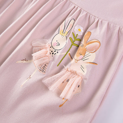 Summer Baby Kids Flowers Pattern Dress and Pants Clothing Set for Girls