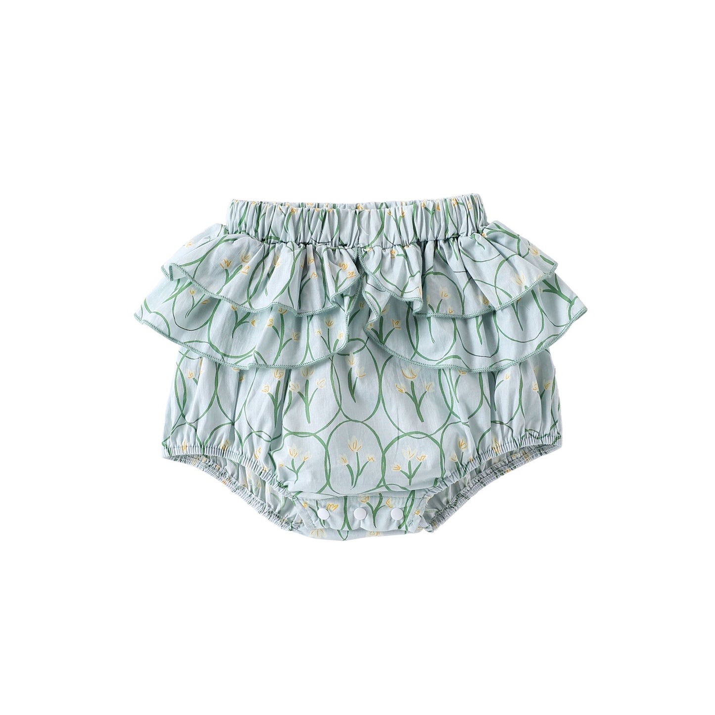 Summer Arrival Baby Girls Sleeveless Beaded Cherry Pattern Top Vest and Bloomers Clothing Sets