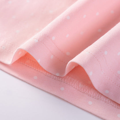 Summer Arrival Rabbit Cartoon Pattern Short Sleeves Dress for Stylish Girls