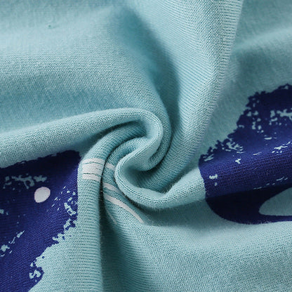 Summer Baby Kids Whales Cartoon Pattern T-shirt and Shorts Clothing Set for Boys