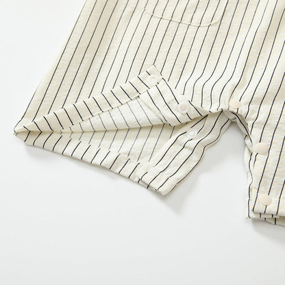 Summer Arrival Baby Unisex Sleeveless Cute Striped Pattern Rompers