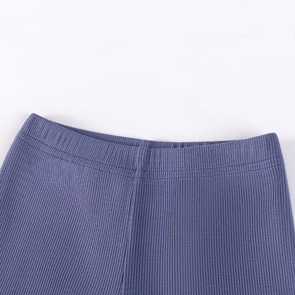 Winter and Autumn Girls Cartoon and Polka Dots Pattern Long Sleeves Sweatshirt and Plain Pants Clothing Set