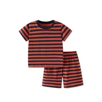 Summer Baby Kids Striped Pattern T-shirt and Shorts Clothing Set for Boys