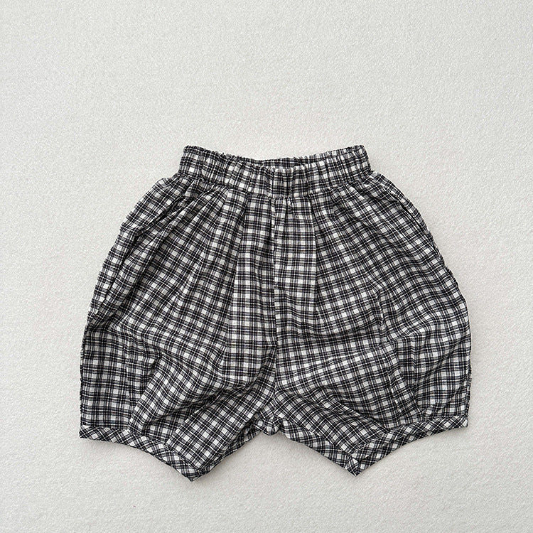 Summer Hot Selling Unisex Plaid/Denim Soft Cotton Thin Shorts