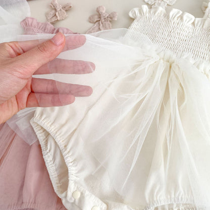 Summer Arrival Baby Girls Cute Solid Color Pleated Sleeveless Dress Design Strap Onesies