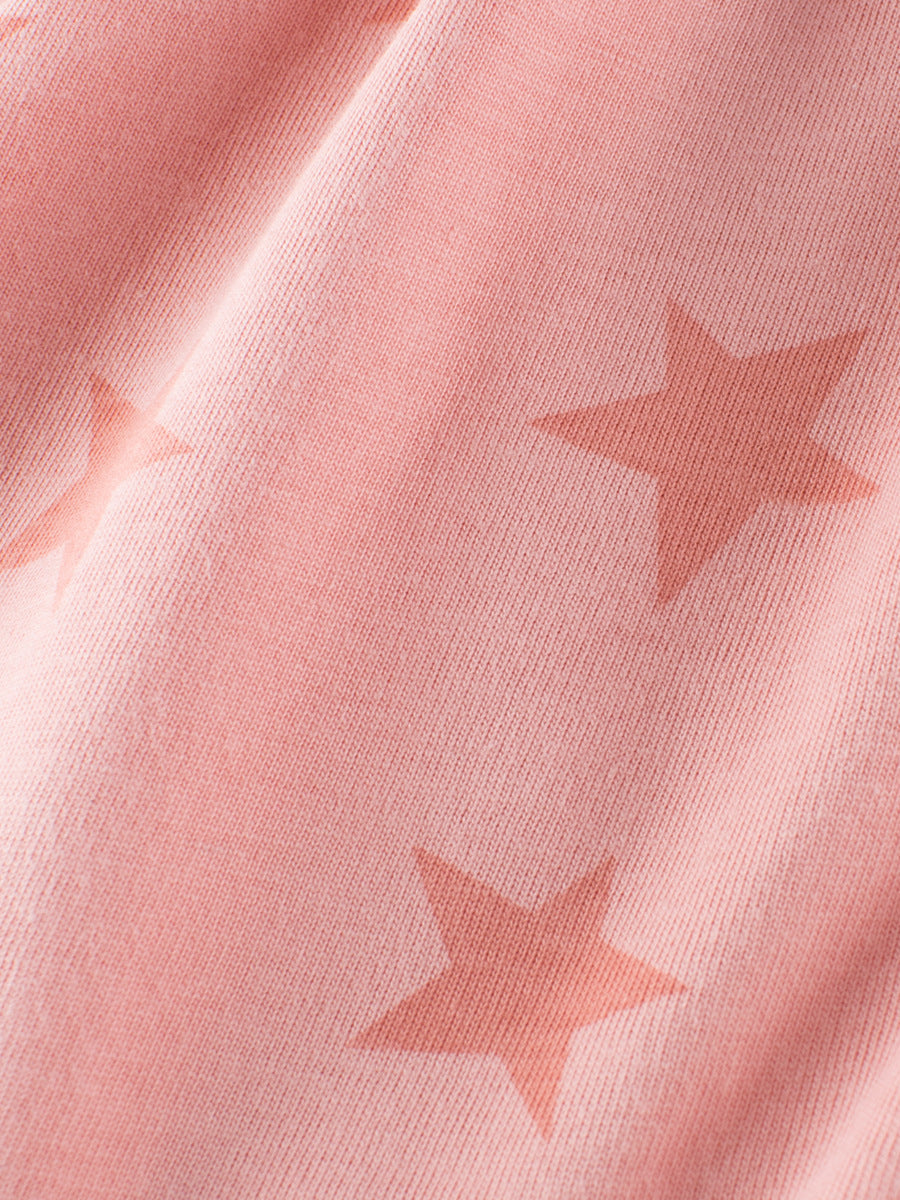 Girls Pink Soft Casual Style Stars Print Shorts